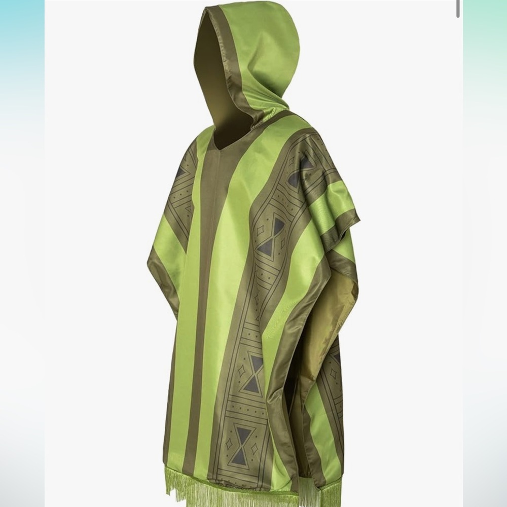 Encanto Bruno poncho costume adult size with hood and fringe